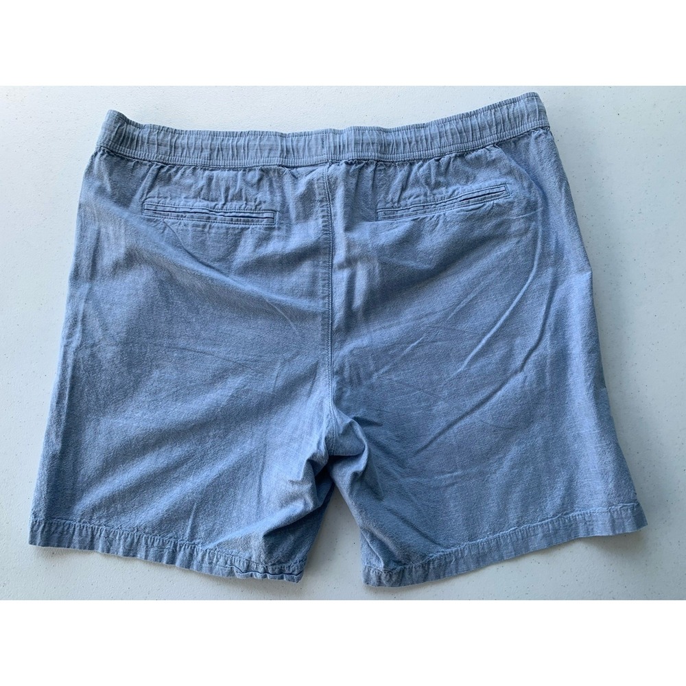 Banana Republic Chino Shorts Men's XL Blue Cotton Drawstring Elastic Pockets - Picture 7 of 7